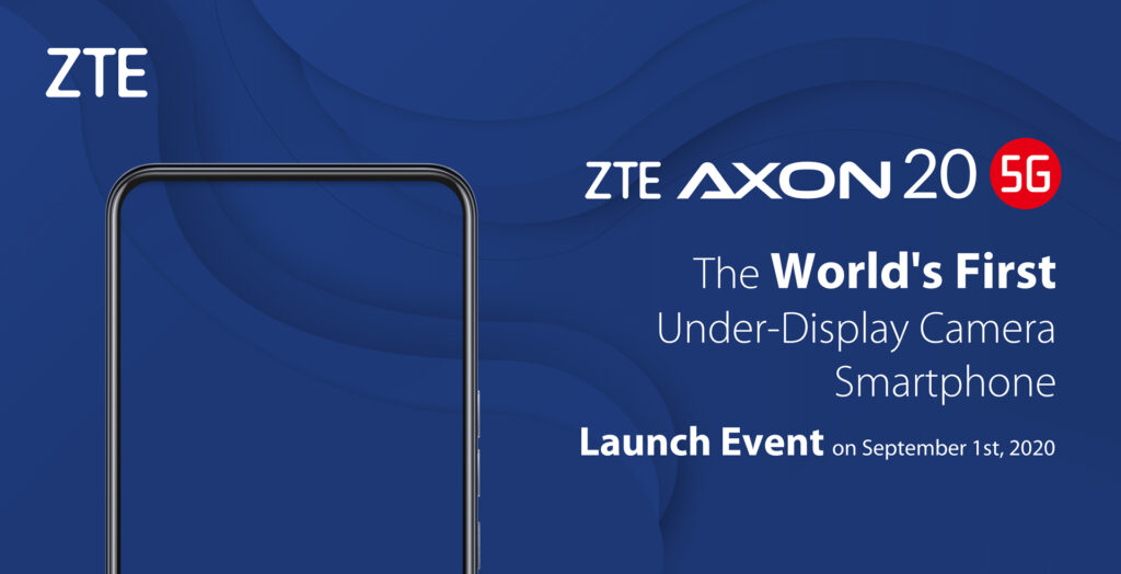 ZTE Axon 20 5G, World’s first 5G smartphone with under-display camera.