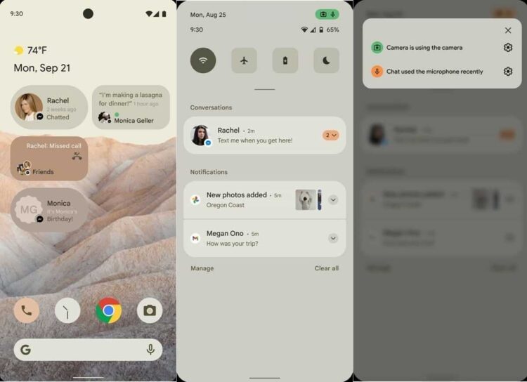 An Early look at the Android 12 with some UI changes and privacy updates