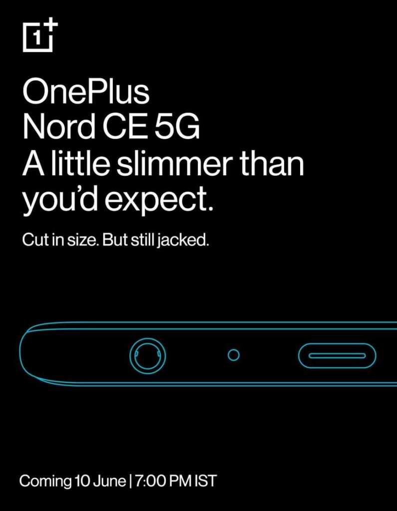 OnePlus teases Nord CE 5G slimness and still having a 3.5mm jack