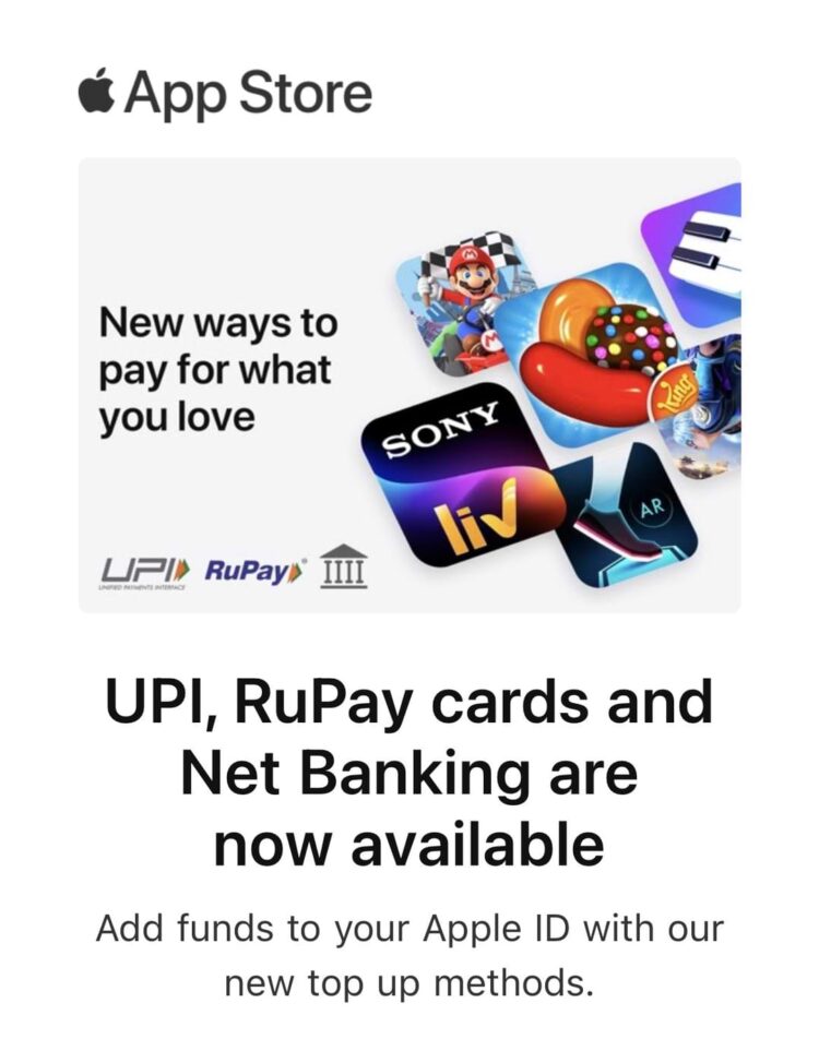 Apple introduces other payment methods in AppStore