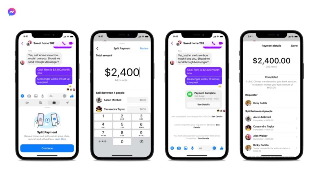 Messenger Split Payment