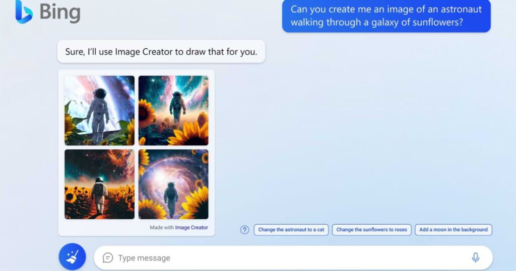 Microsoft Bing Chatbot Enables Users to Generate Images with OpenAI's DALL-E